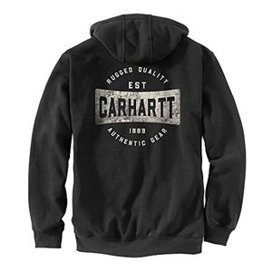 NWT👷Mens Carhartt Loose Fit Midweight Full Zip Sweatshirt Jacket with Logo